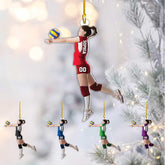 Personalized Name Volleyball Ornament, Gift for Volleyball Player, Sport Ornament 2024, Volleyball Christmas Ornament, Volleyball Team Gift, Volleyball Christmas Tree Ornament (Style 21)